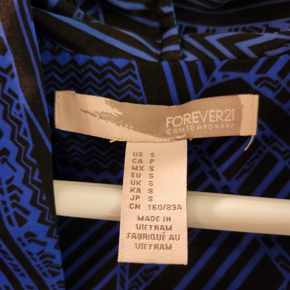 Ladies summer dress black/blue - Picture 3 of 7